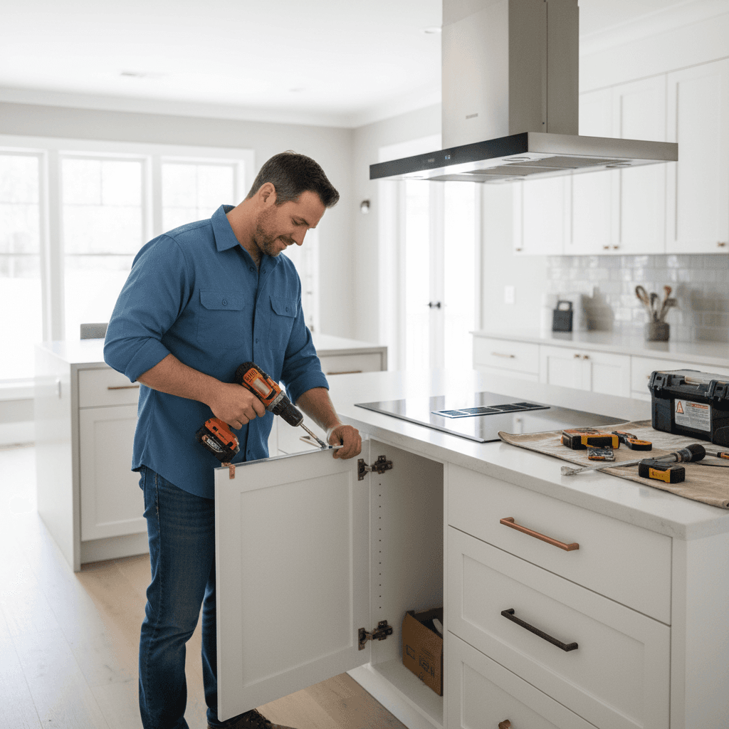 Cabinet and fixture installation