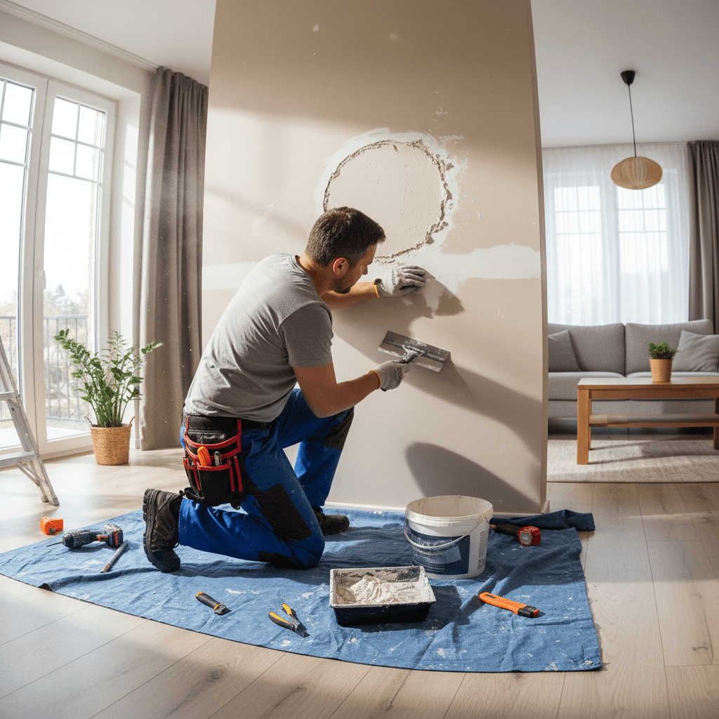 Drywall and wall repair work