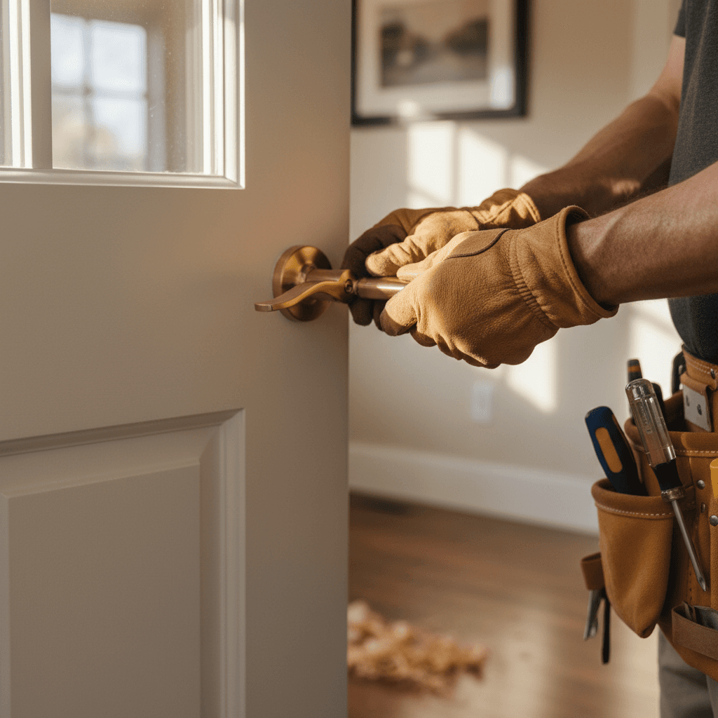 Professional handyman portrait