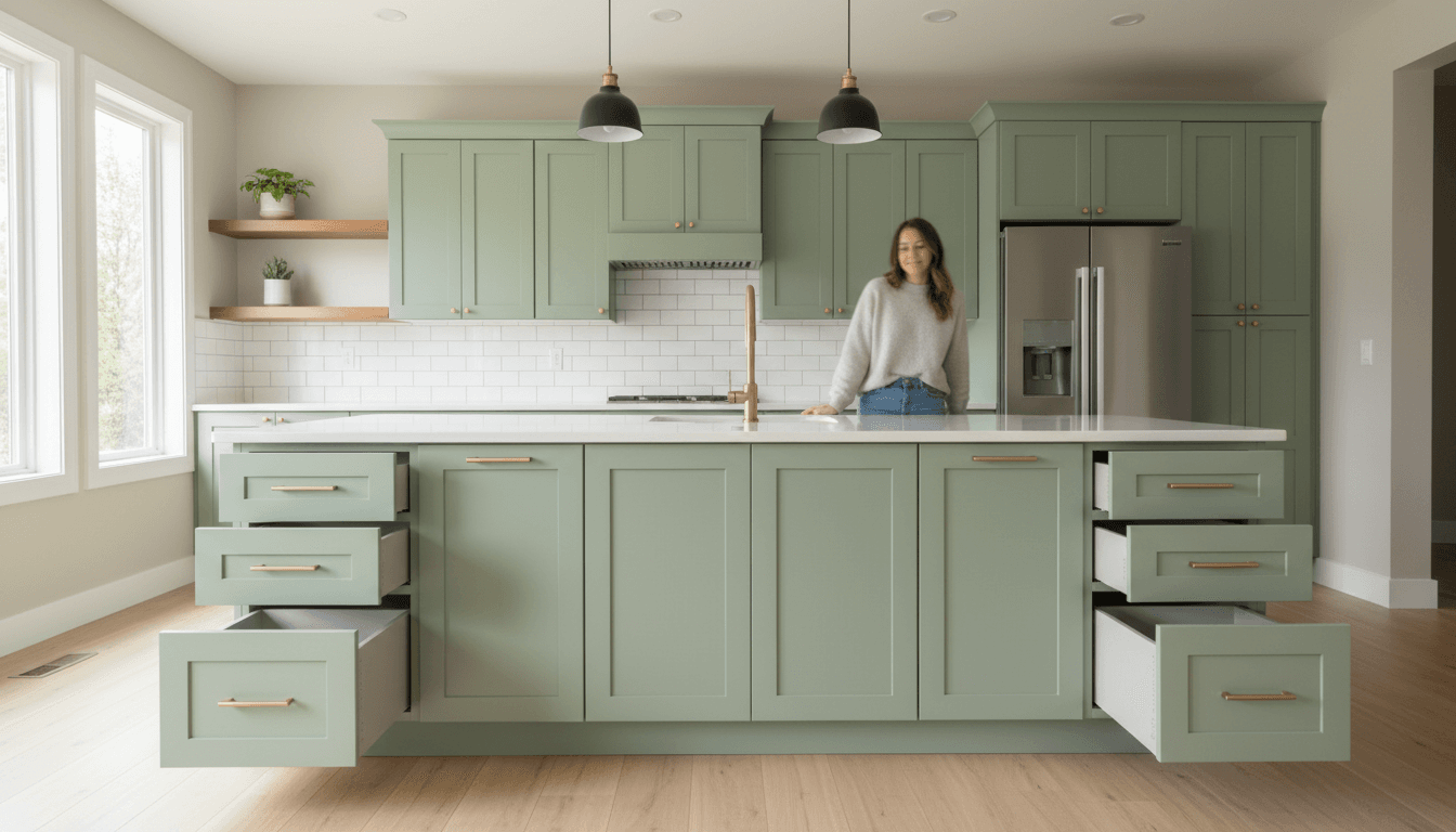 Kitchen cabinet repair and refinish project