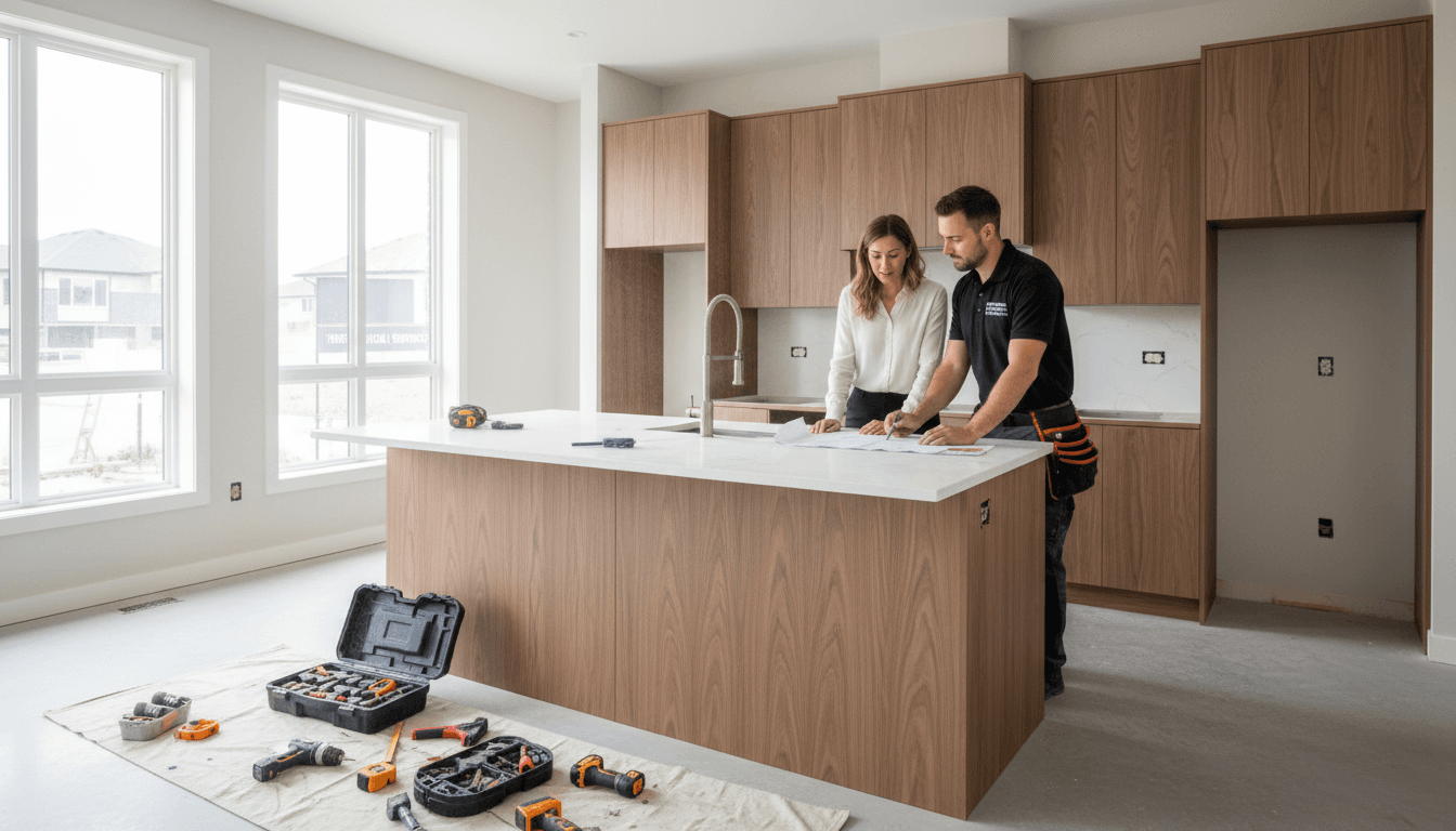 Friendly consultation with homeowner about repair needs